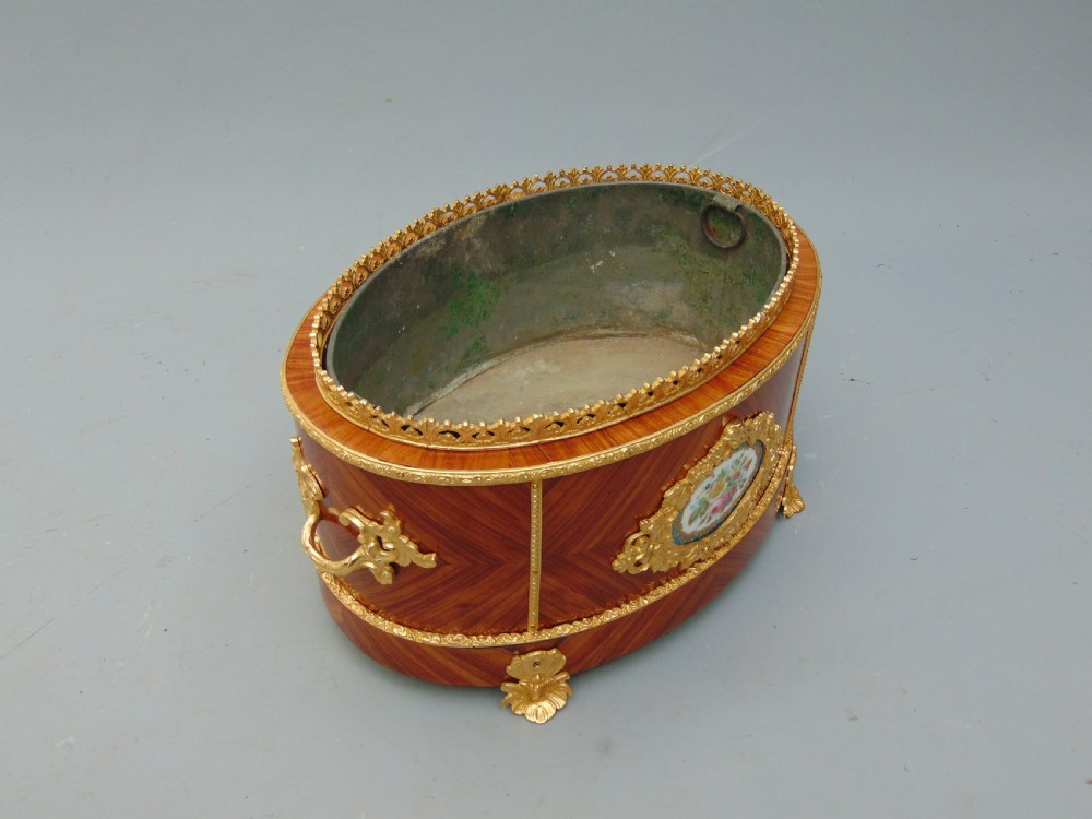 A tulipwood table planter jardinere  View II
