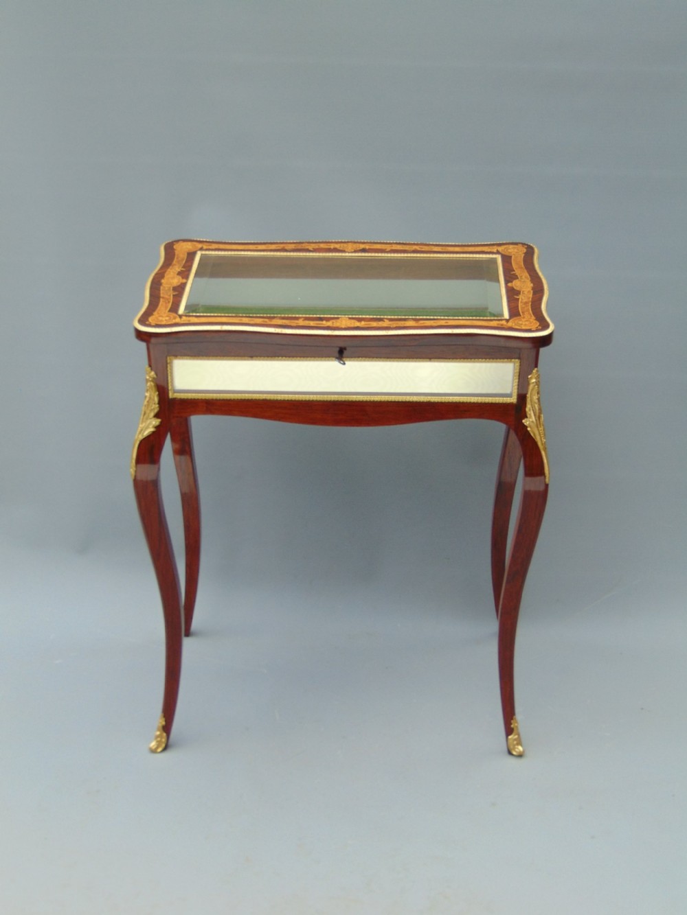 A Rosewood Display Bijouterie Table 
