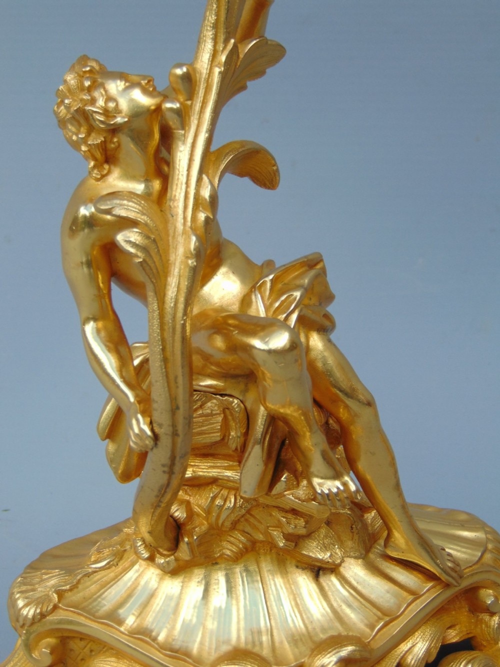 A superb pair of ormolu candlesticks  View V