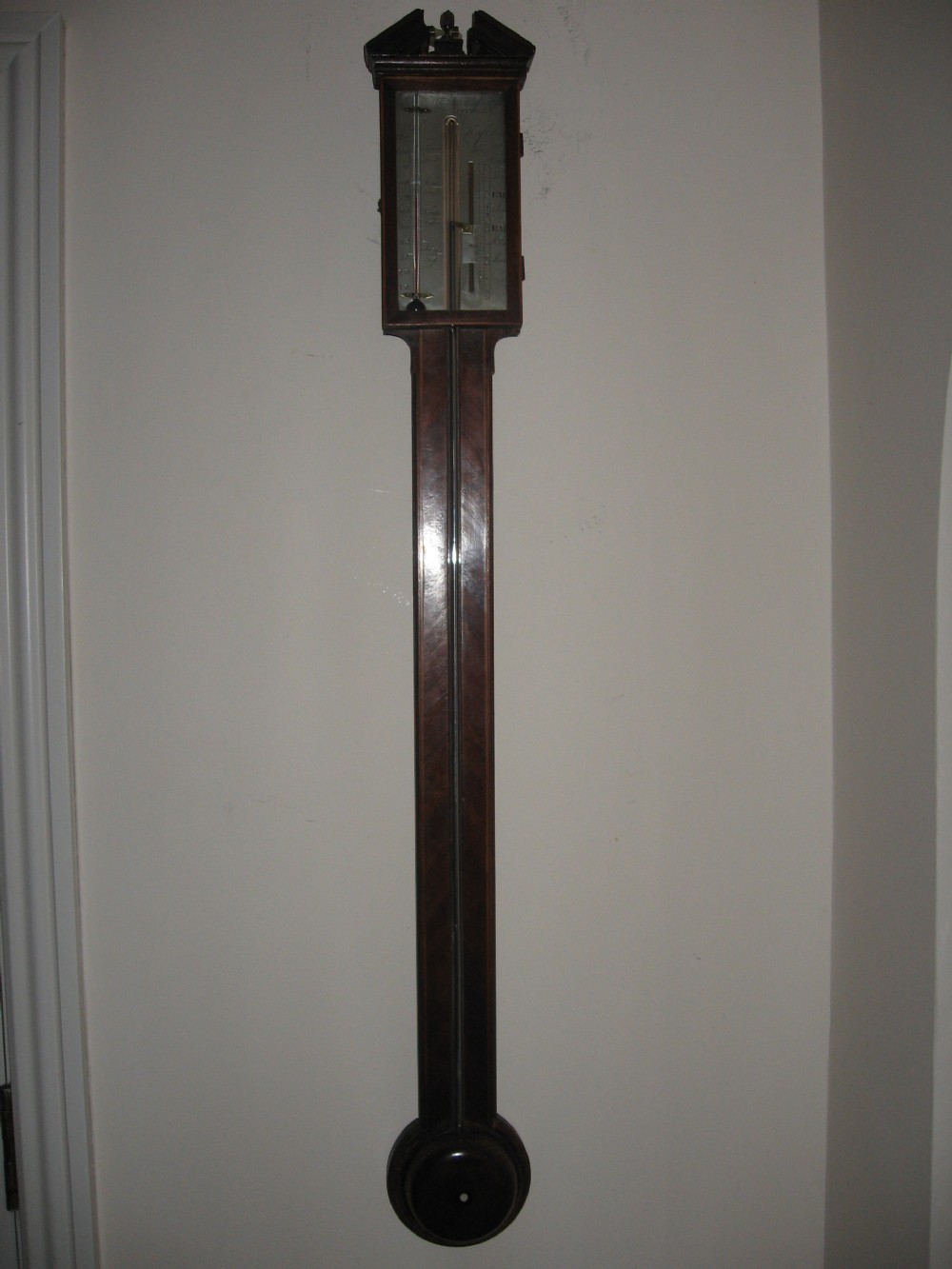 Antique mahogany stick barometer