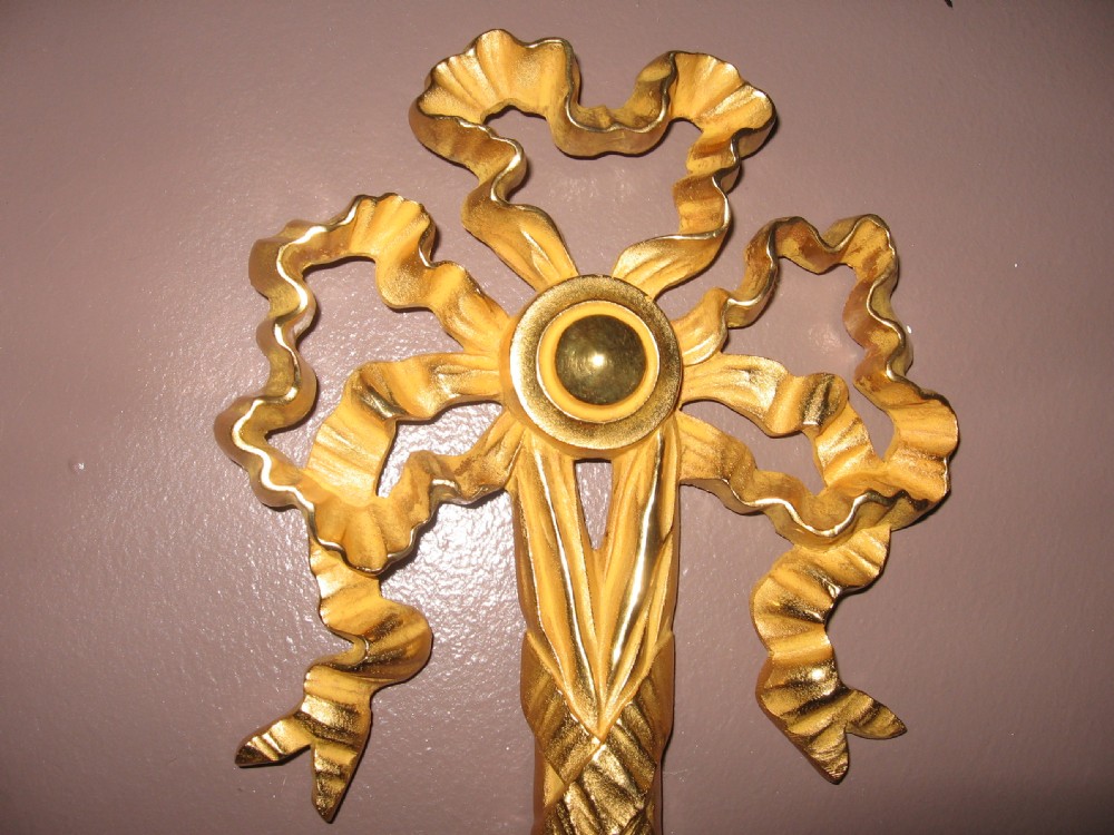Antique cartel ormolu wall clock View II