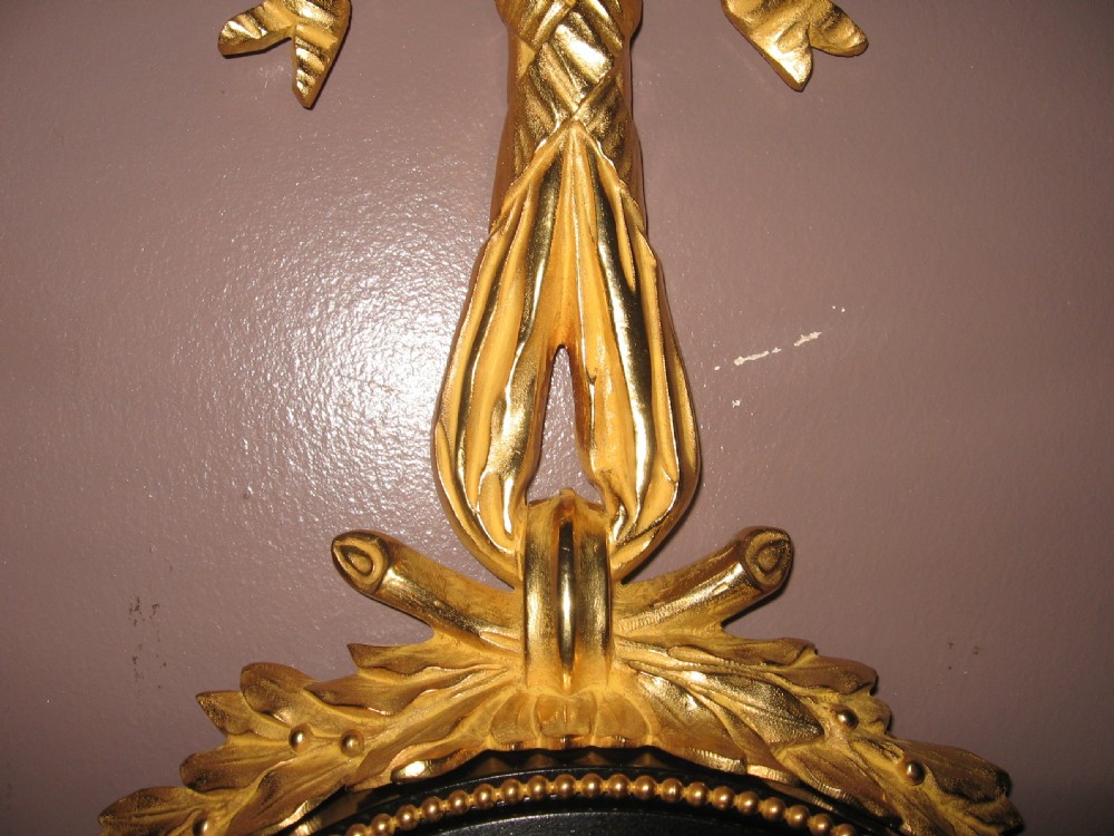 Antique cartel ormolu wall clock View III