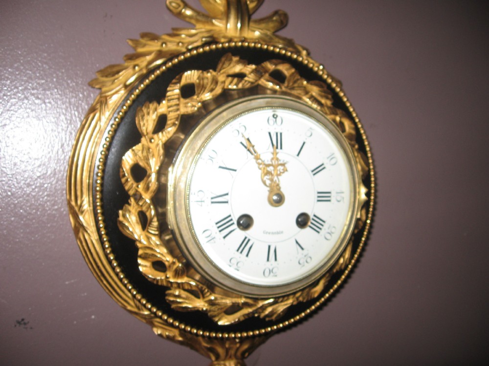 Antique cartel ormolu wall clock View IV