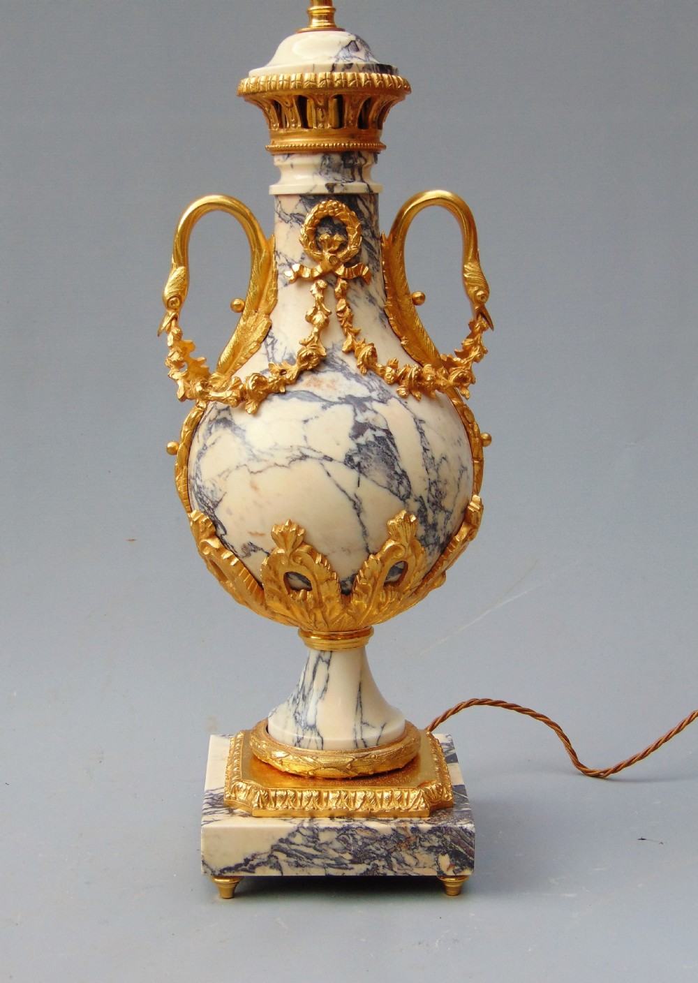 A fine Pair of  Large Marble Table Lamps View III