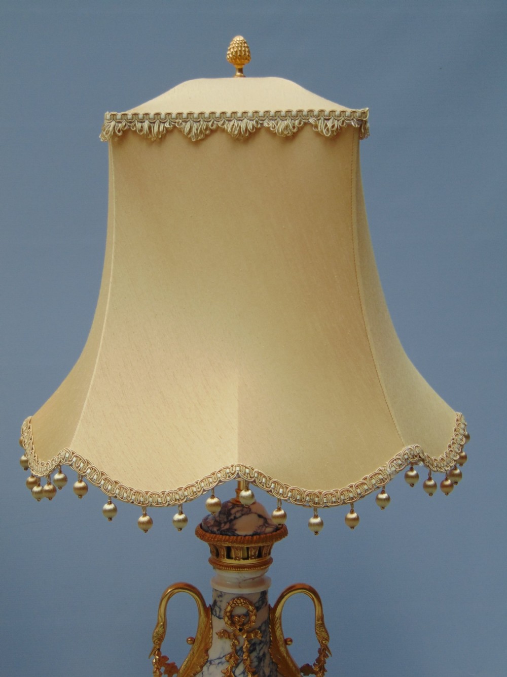 A fine Pair of  Large Marble Table Lamps View VI