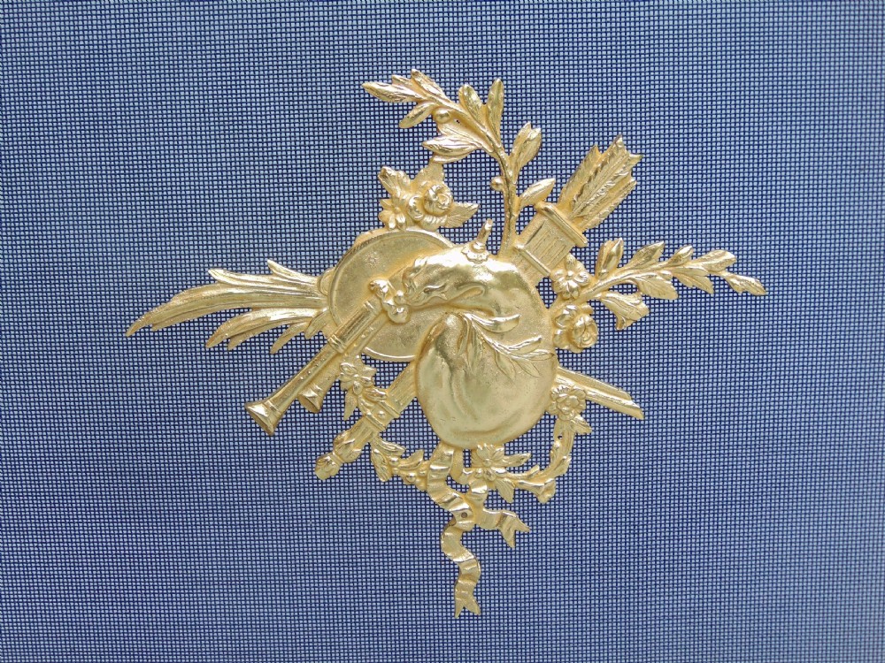 A antique ormolu fire screen guard  View II