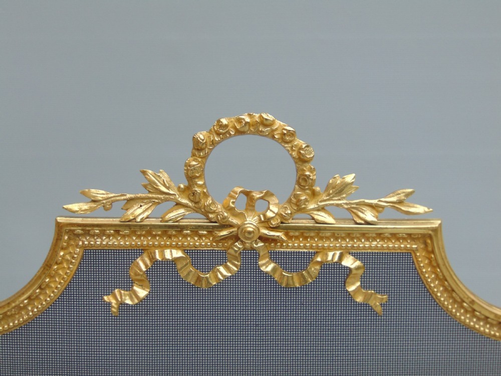 A antique ormolu fire screen guard  View III