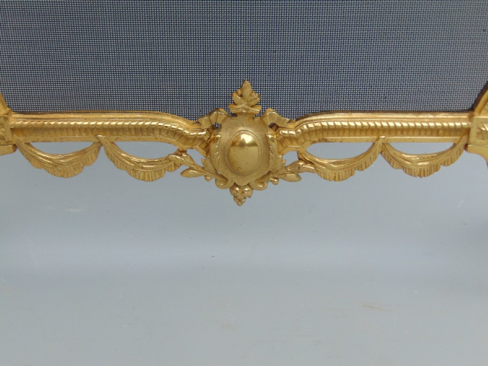 A antique ormolu fire screen guard  View IV