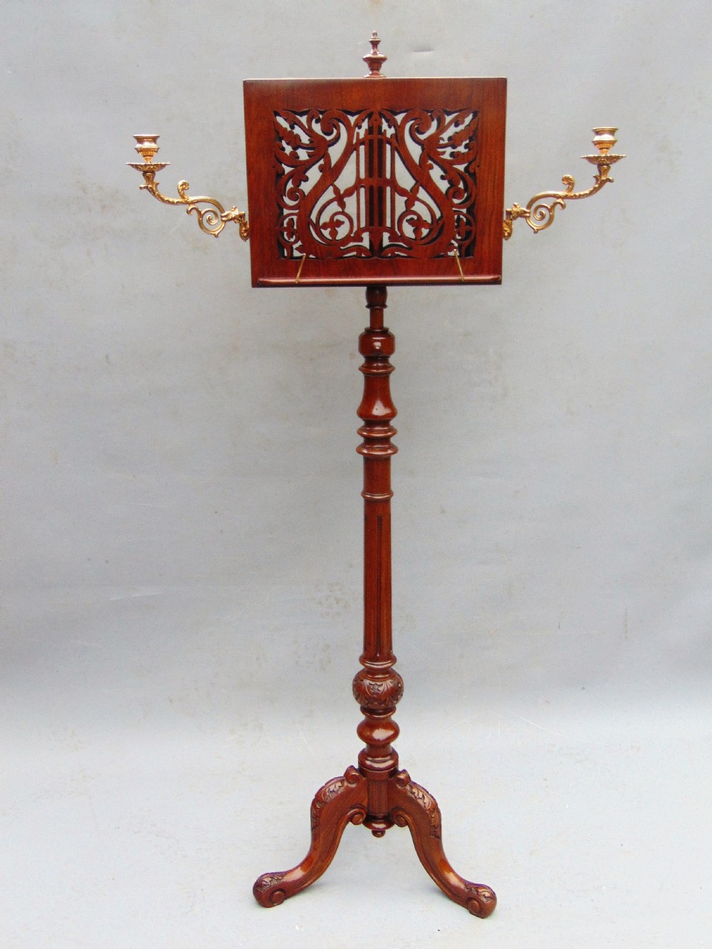 A fine Walnut Duet Music Stand 