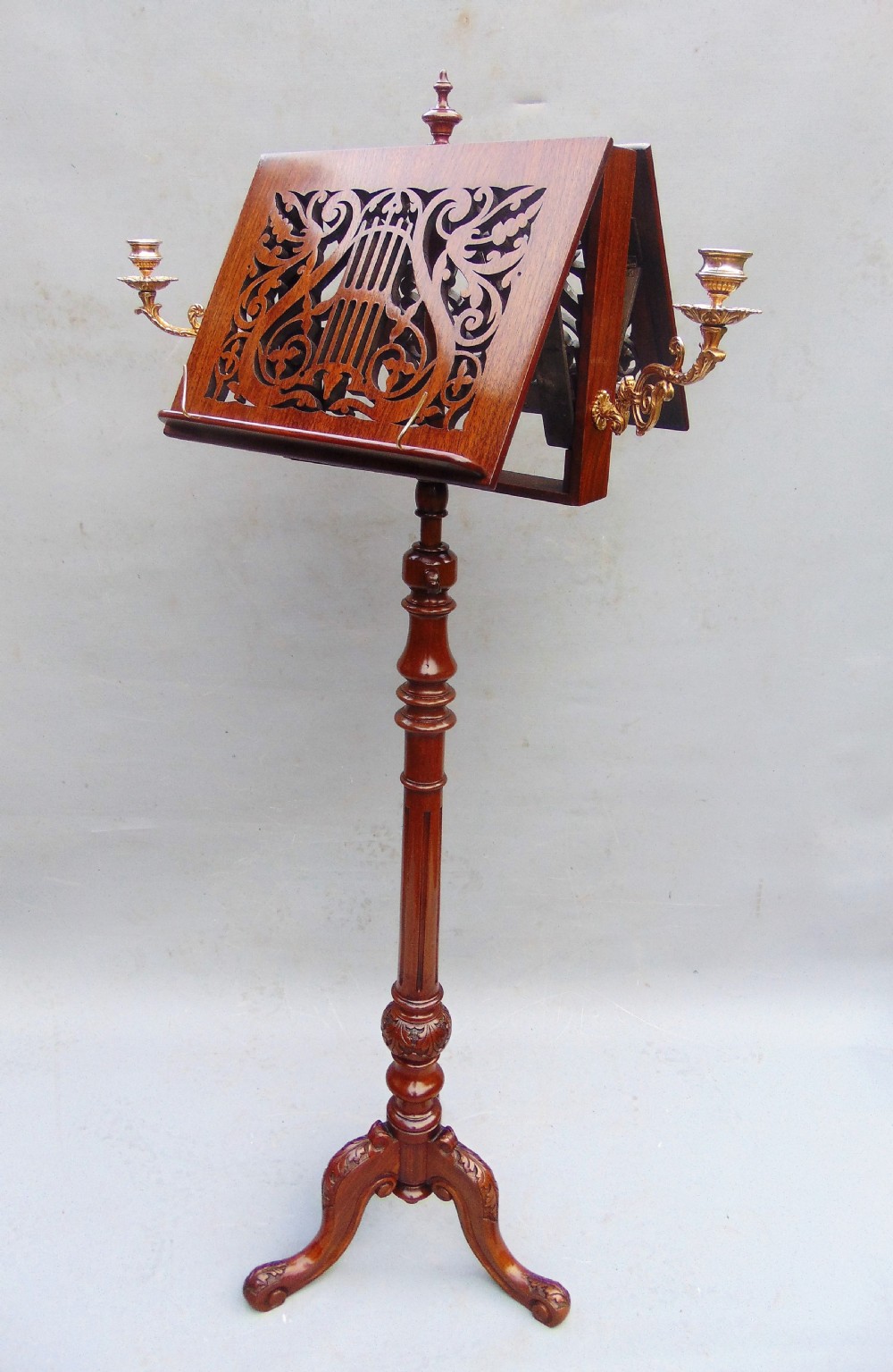 A fine Walnut Duet Music Stand  View II