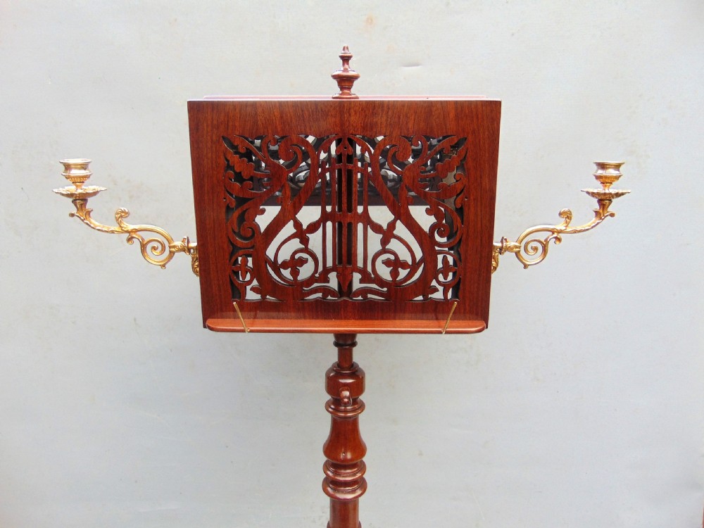 A fine Walnut Duet Music Stand  View III