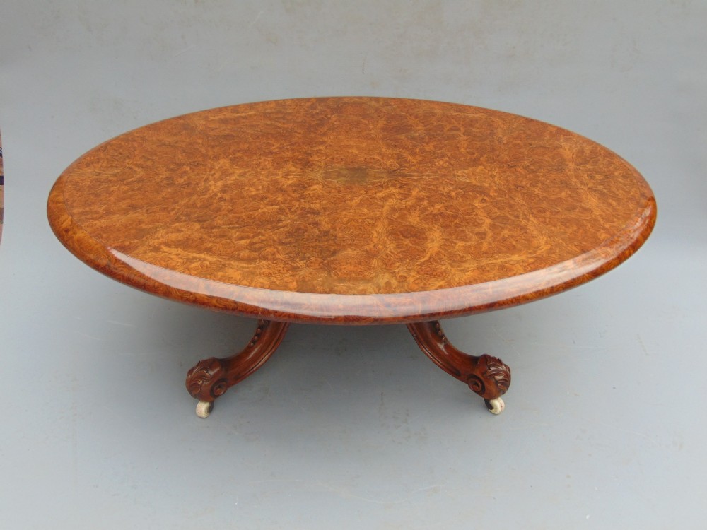 A burr walnut coffee table 