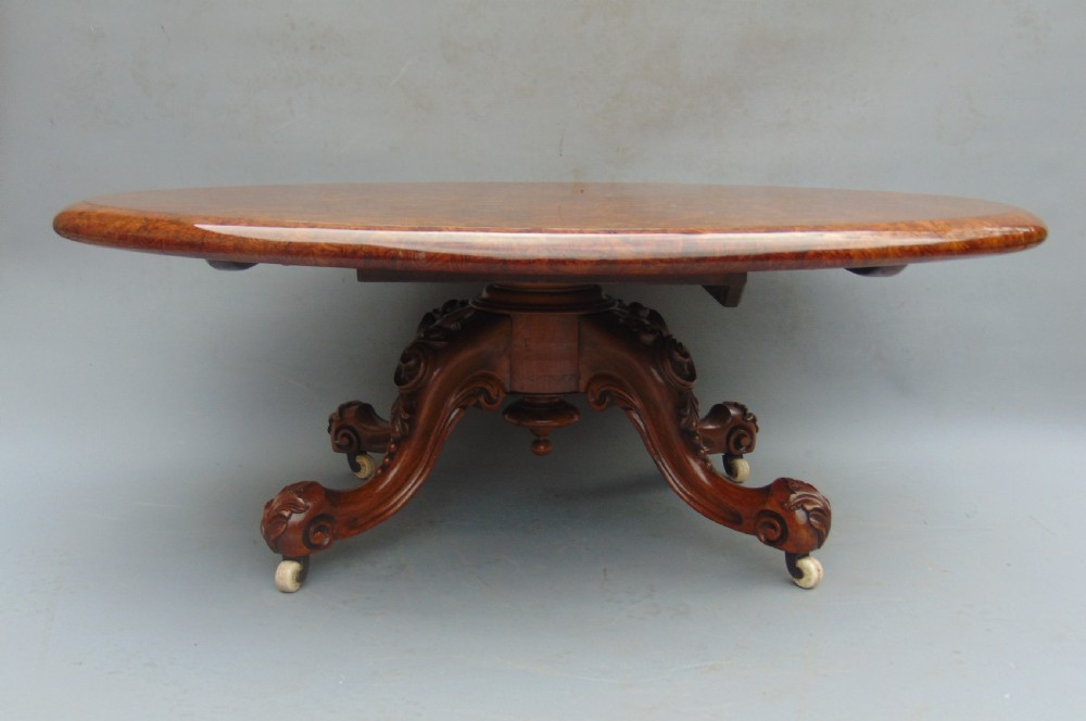 A burr walnut coffee table  View III
