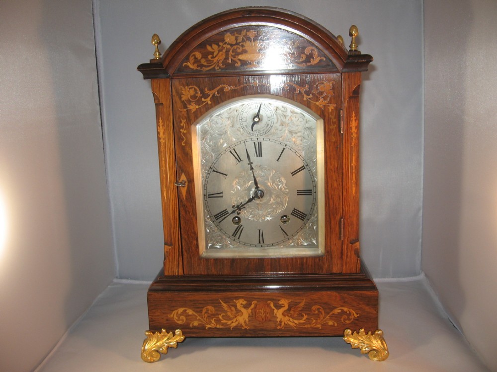 Antique rosewood Lenzkirch Bracket Clock View II