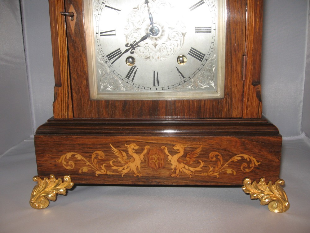 Antique rosewood Lenzkirch Bracket Clock View V