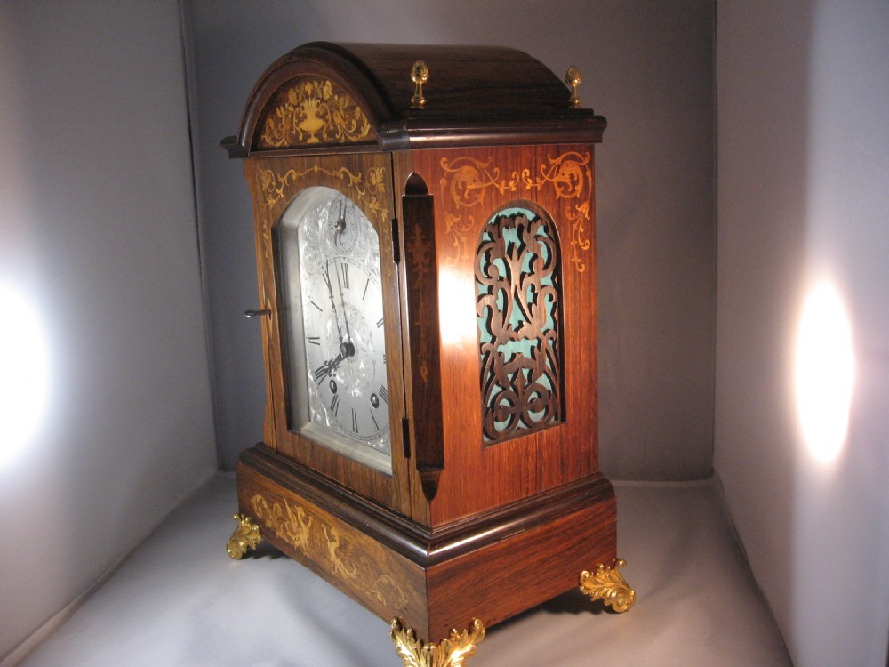 Antique rosewood Lenzkirch Bracket Clock View VI
