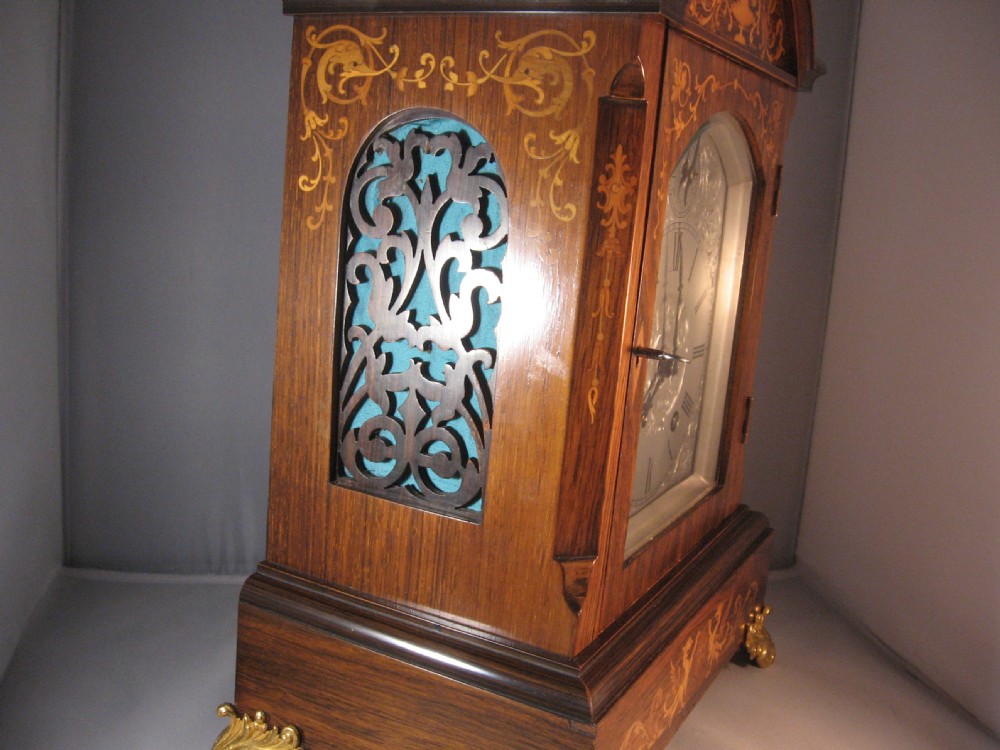 Antique rosewood Lenzkirch Bracket Clock View VII