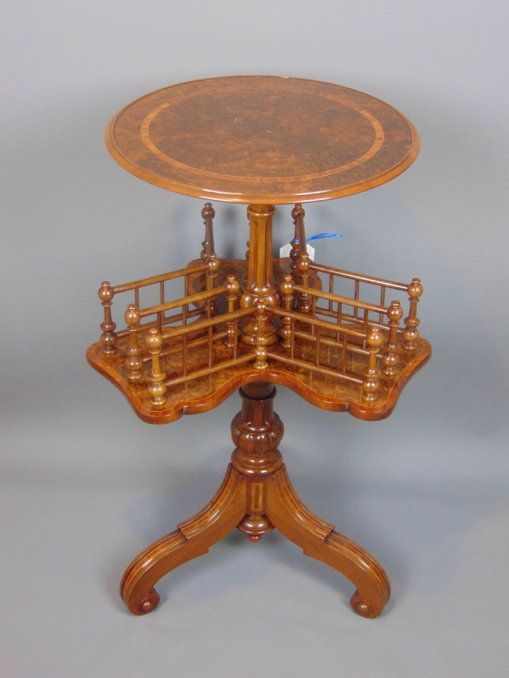 A Walnut Occasional table book stand  View II