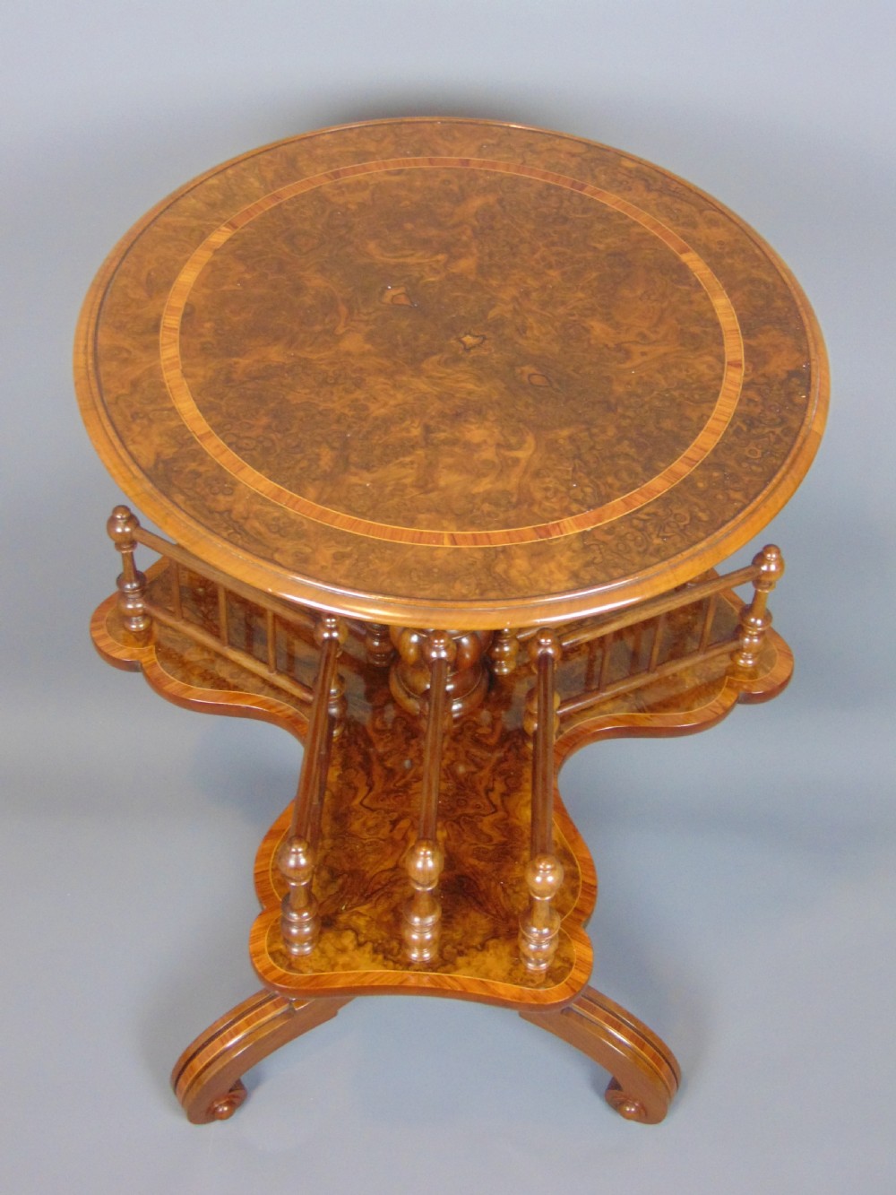 A Walnut Occasional table book stand  View III