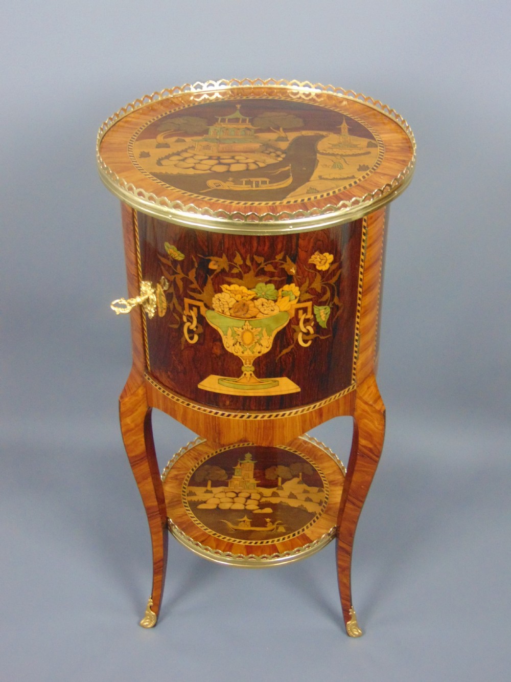 A fabulous French Marquetry circular side table 