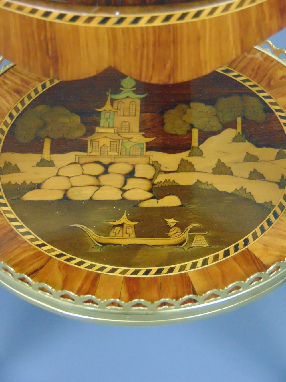 A fabulous French Marquetry circular side table  View III