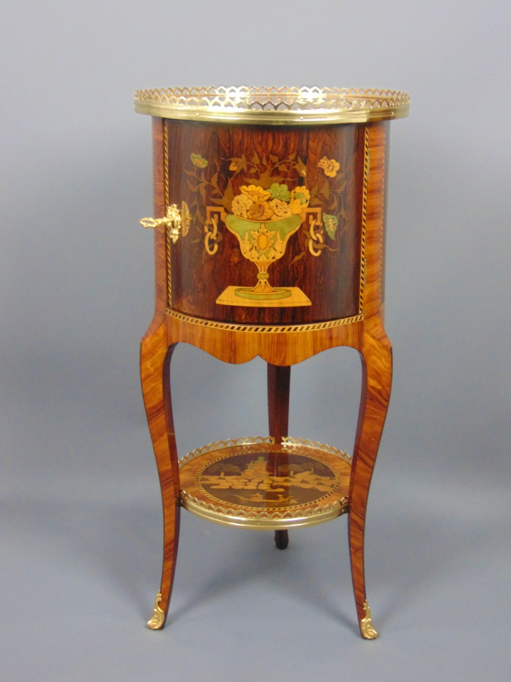 A fabulous French Marquetry circular side table  View IV