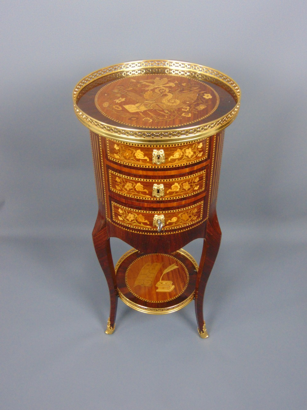 A Fine Marquetry Circular Side Table 
