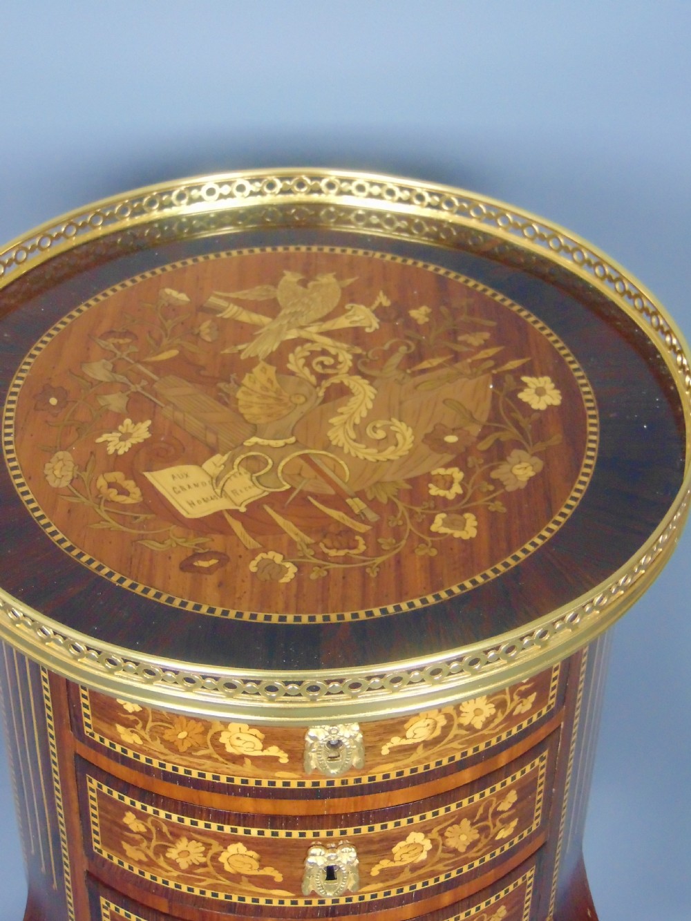 A Fine Marquetry Circular Side Table  View II