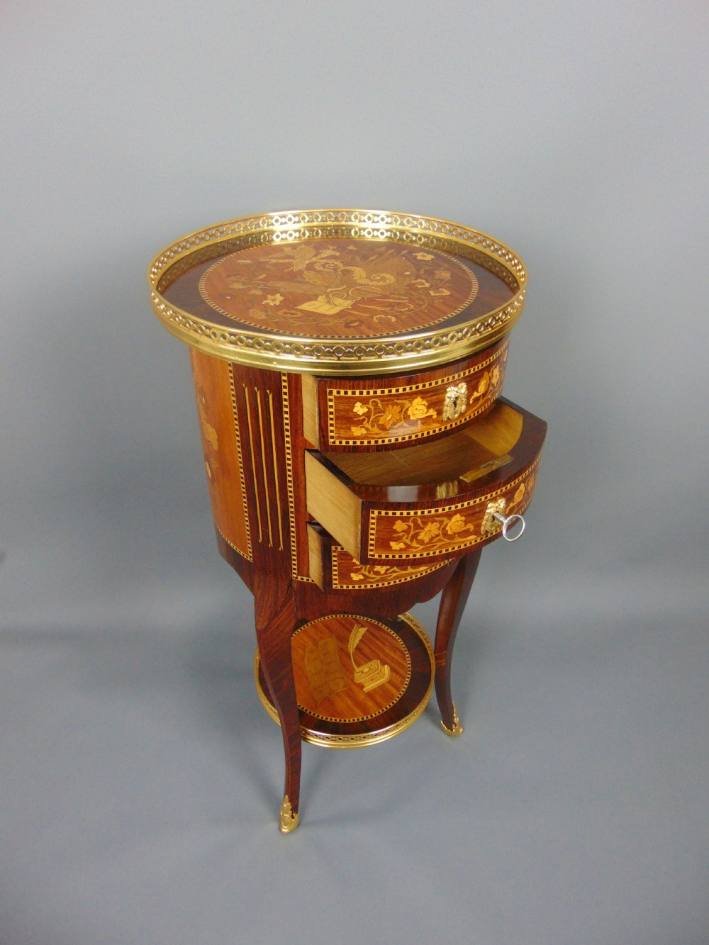 A Fine Marquetry Circular Side Table  View VII