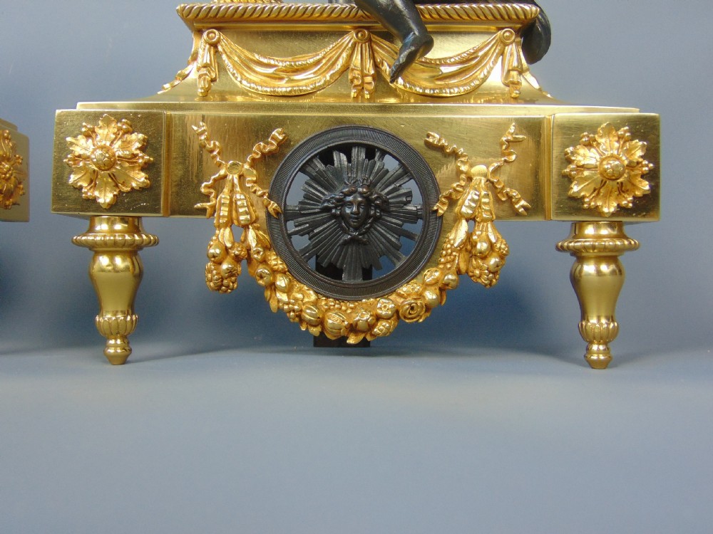 A Pair of Ormolu Chenet andirons  View III