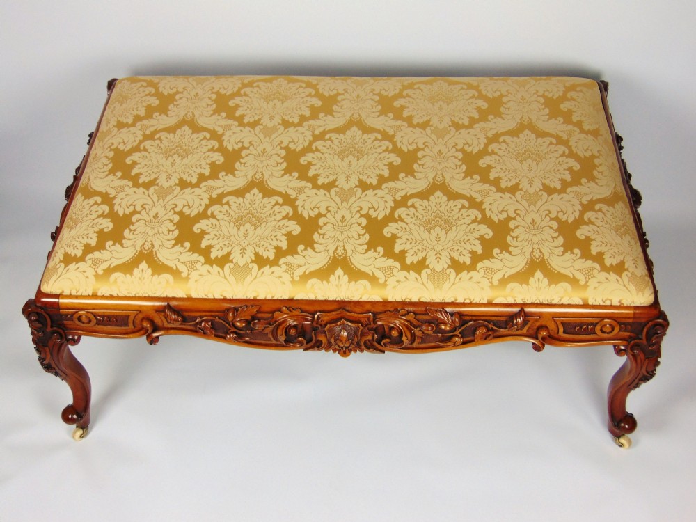 A superb large Victorian Walnut Stool View II