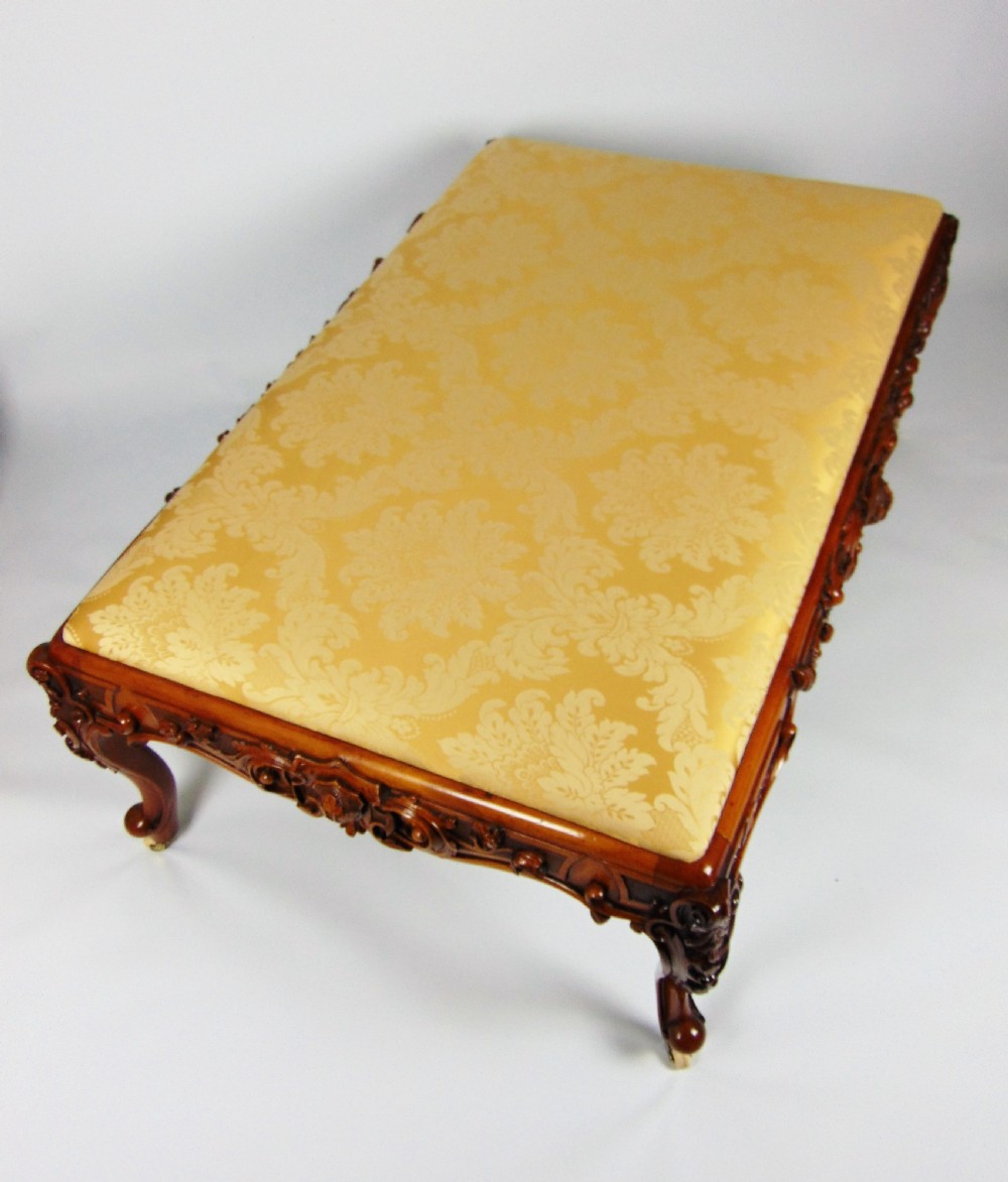 A superb large Victorian Walnut Stool View III