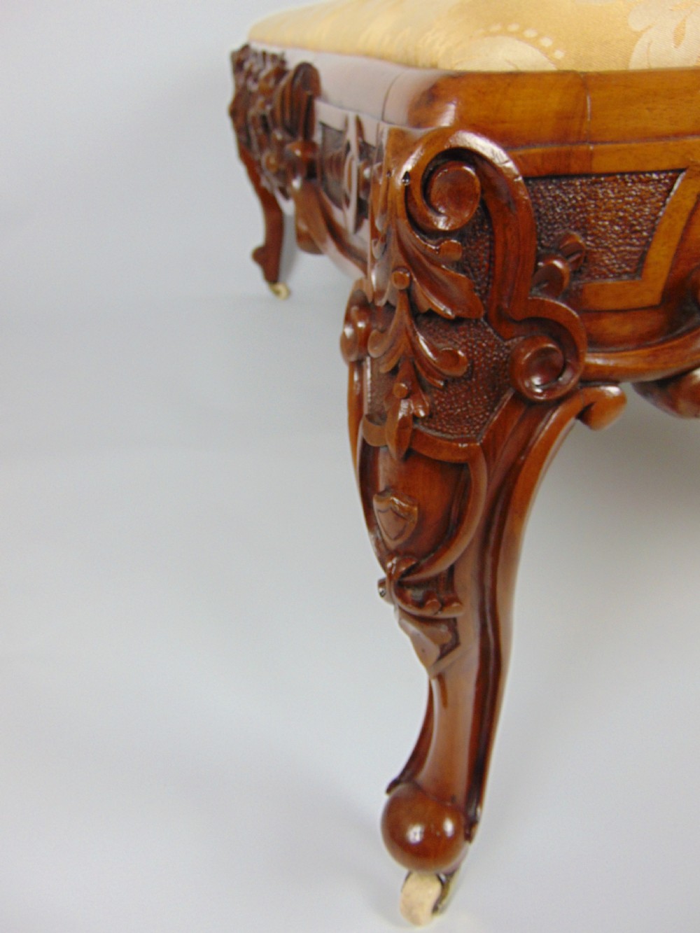 A superb large Victorian Walnut Stool View V