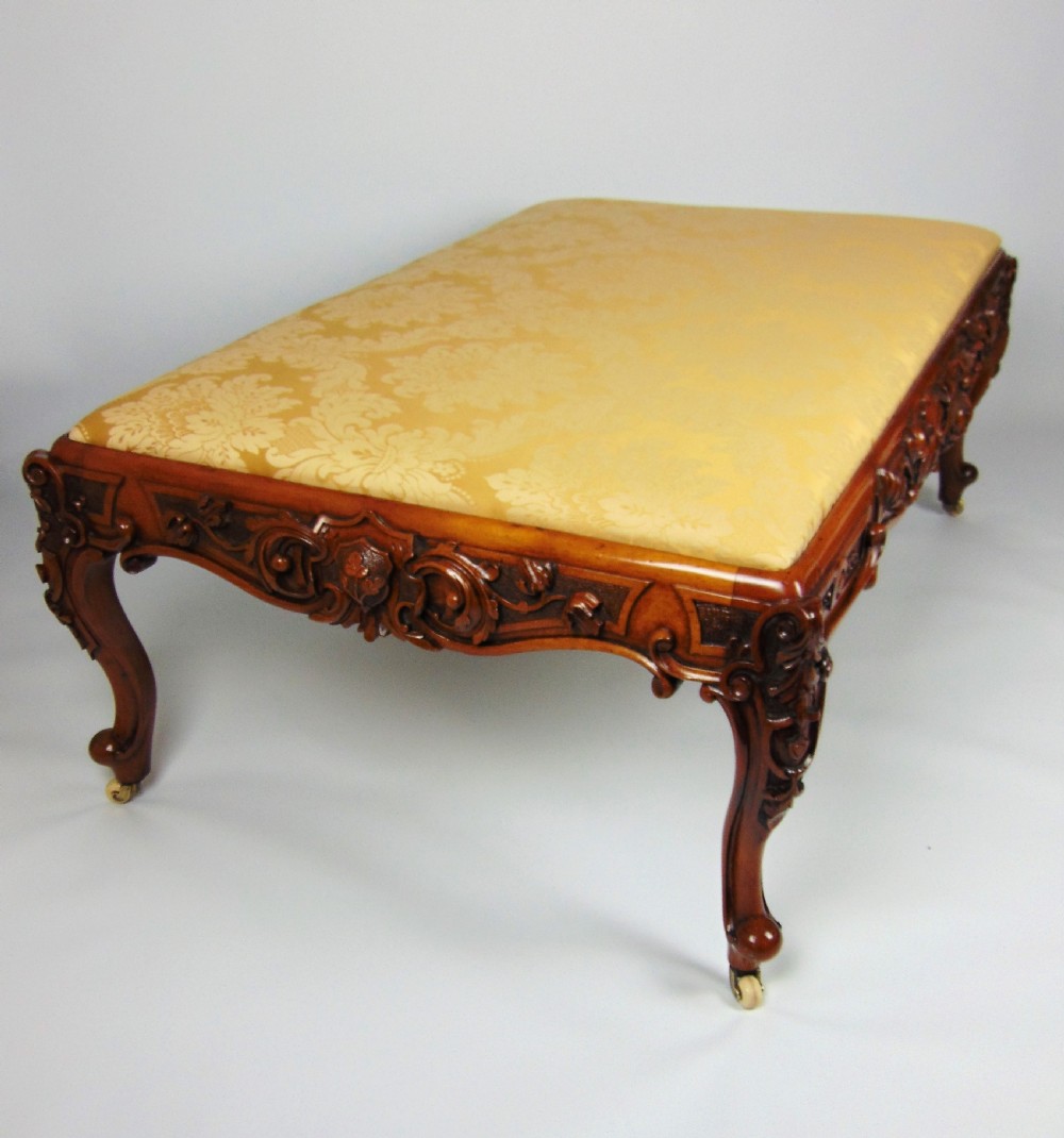 A superb large Victorian Walnut Stool View VII