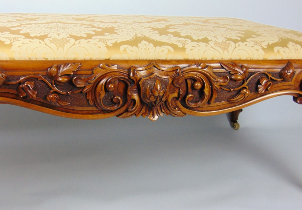 A superb large Victorian Walnut Stool View VIII