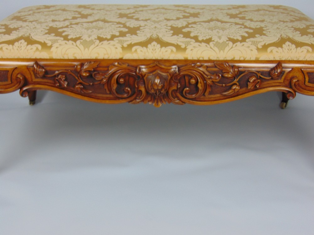 A superb large Victorian Walnut Stool View IX