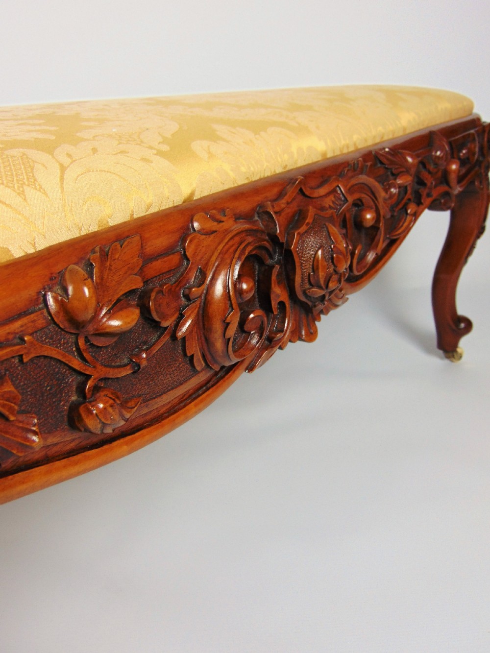 A superb large Victorian Walnut Stool View X