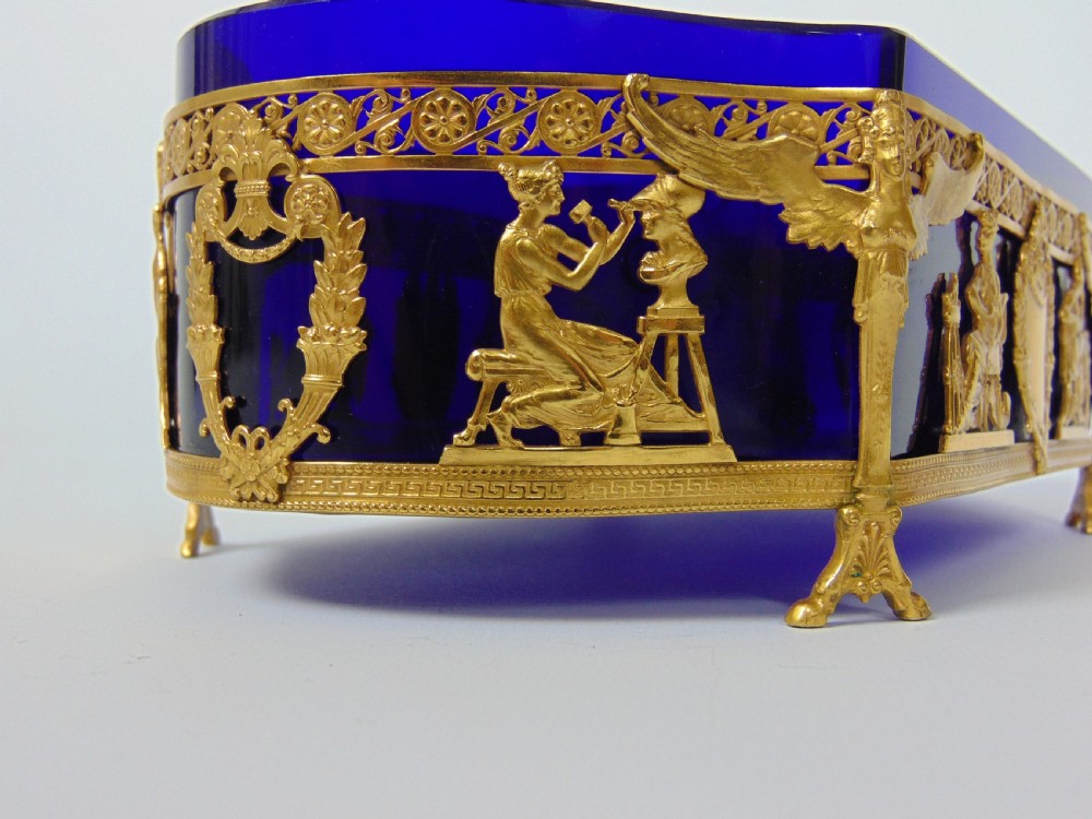 A very fine glass Ormolu table centre View VI