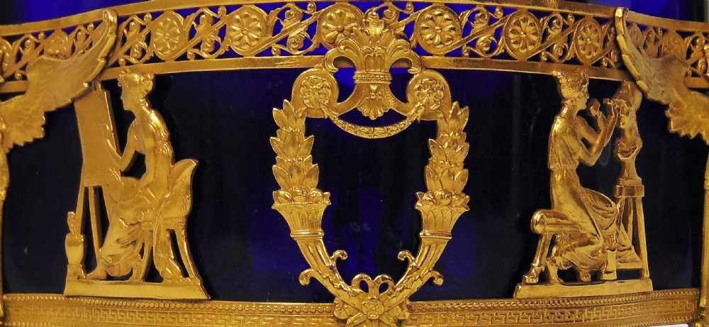 A very fine glass Ormolu table centre View VII