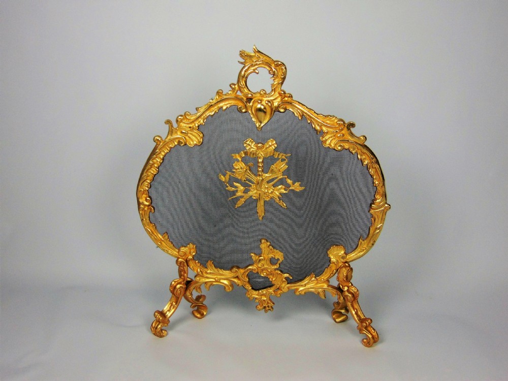 A Rococo style Ormolu Fire Screen 