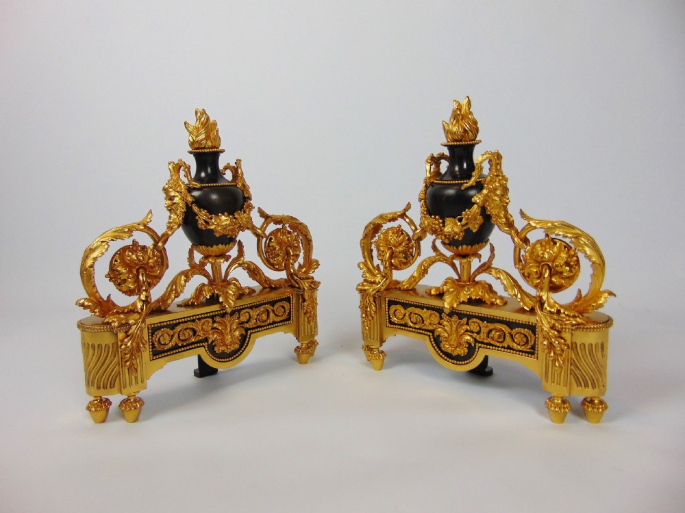 A Pair of Ormolu Chenet Andirons  View III