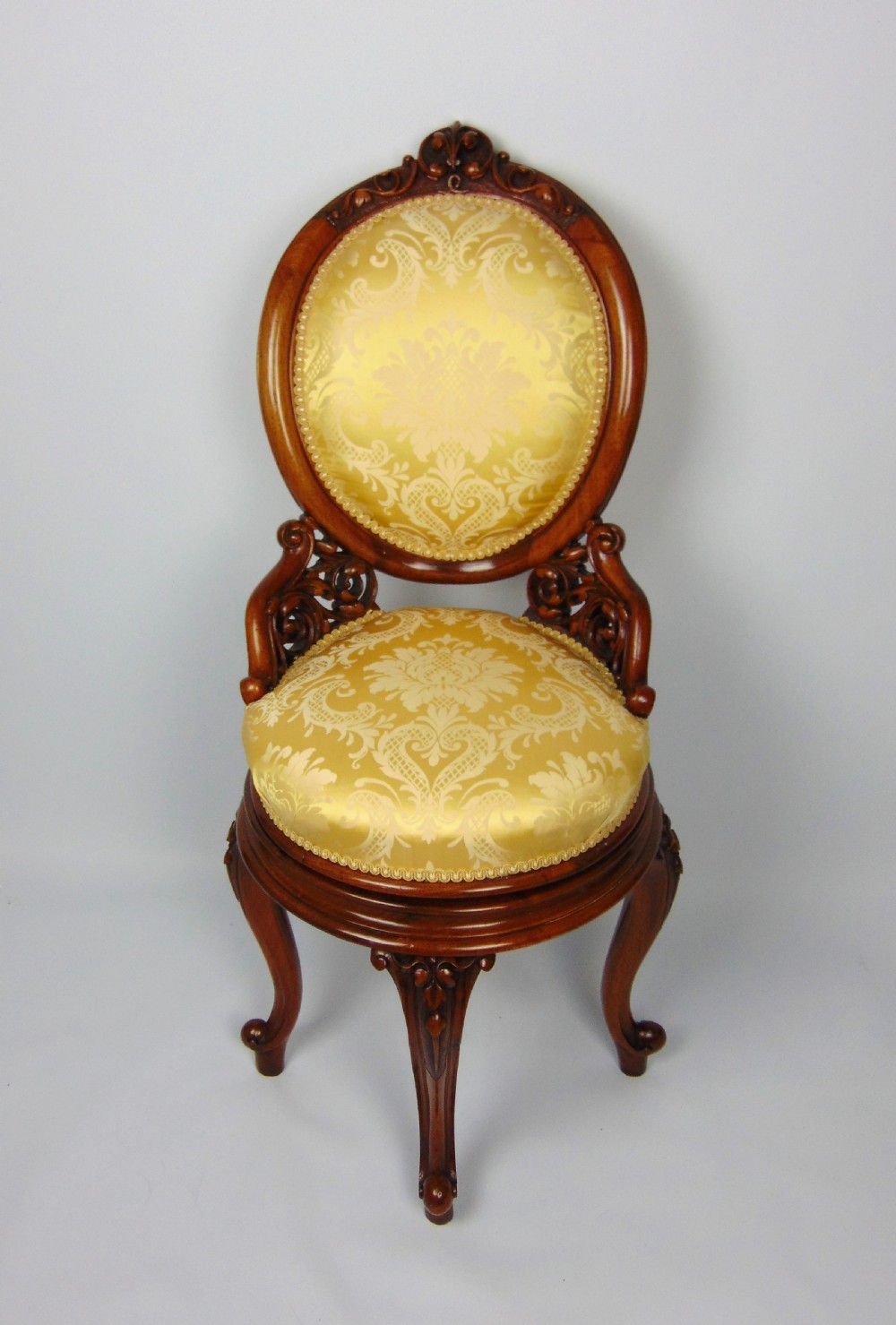 A very fine Victorian music Harpist Chair
