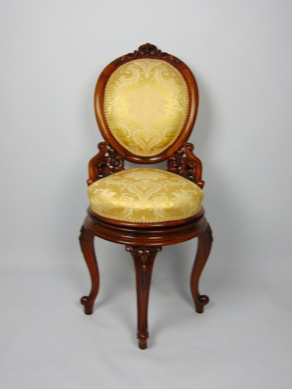 A very fine Victorian music Harpist Chair View II