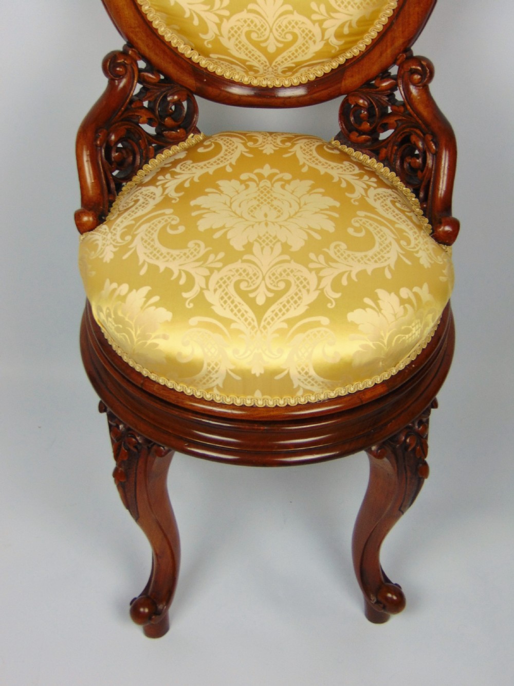 A very fine Victorian music Harpist Chair View IV