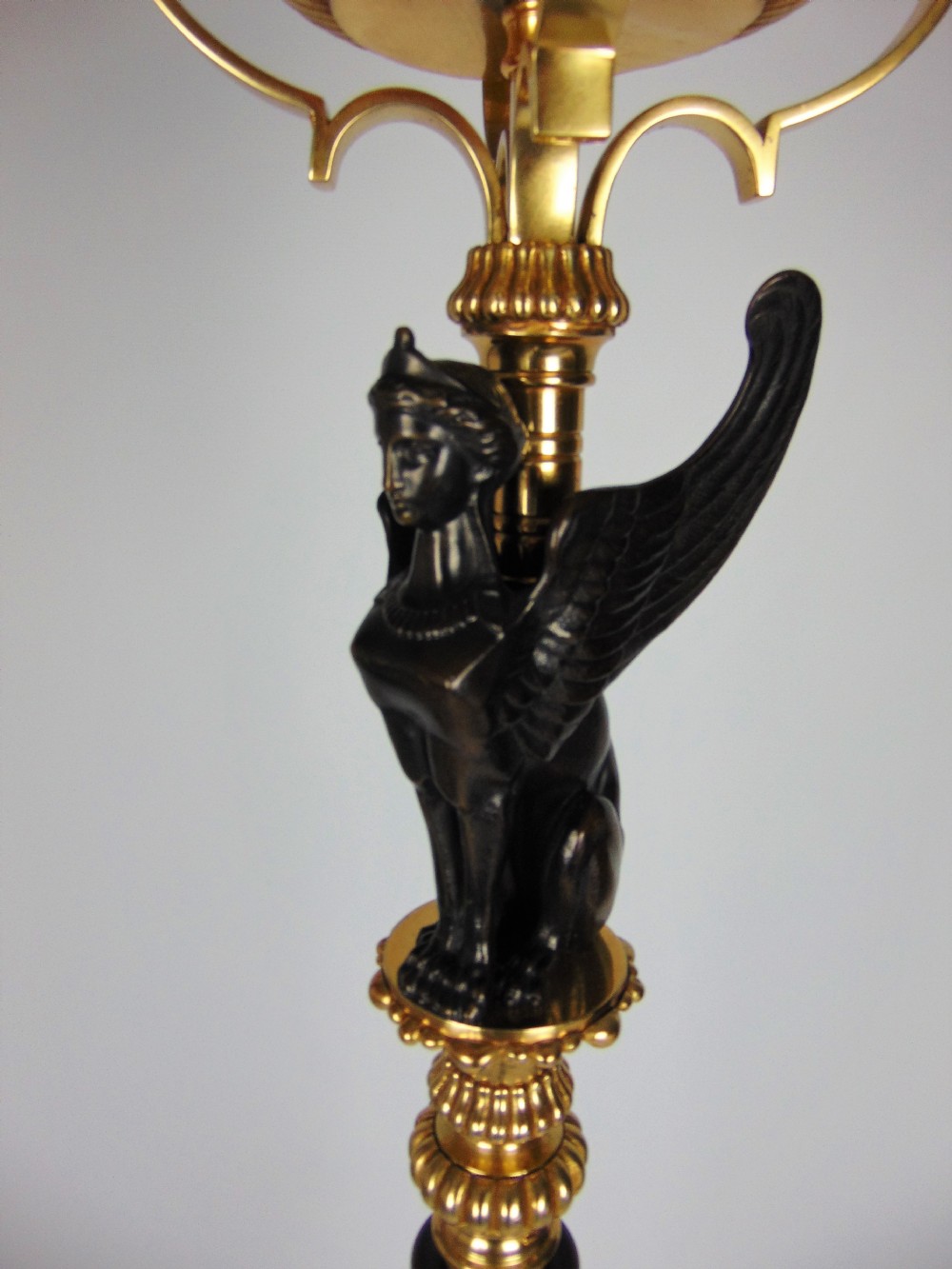 A quality Gilt and bronze Standard lamp View VII