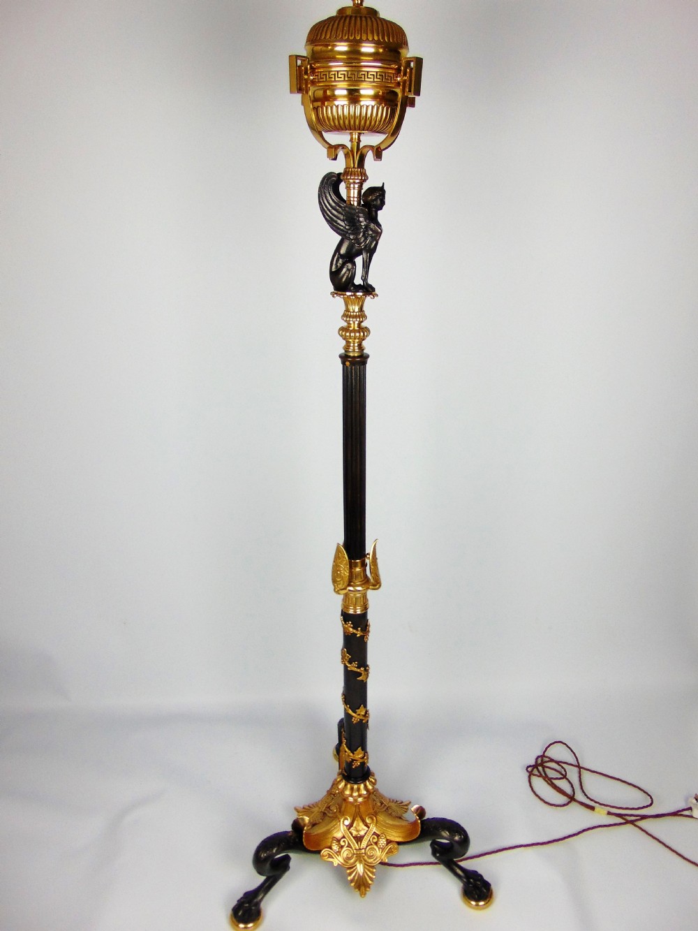 A quality Gilt and bronze Standard lamp View XII