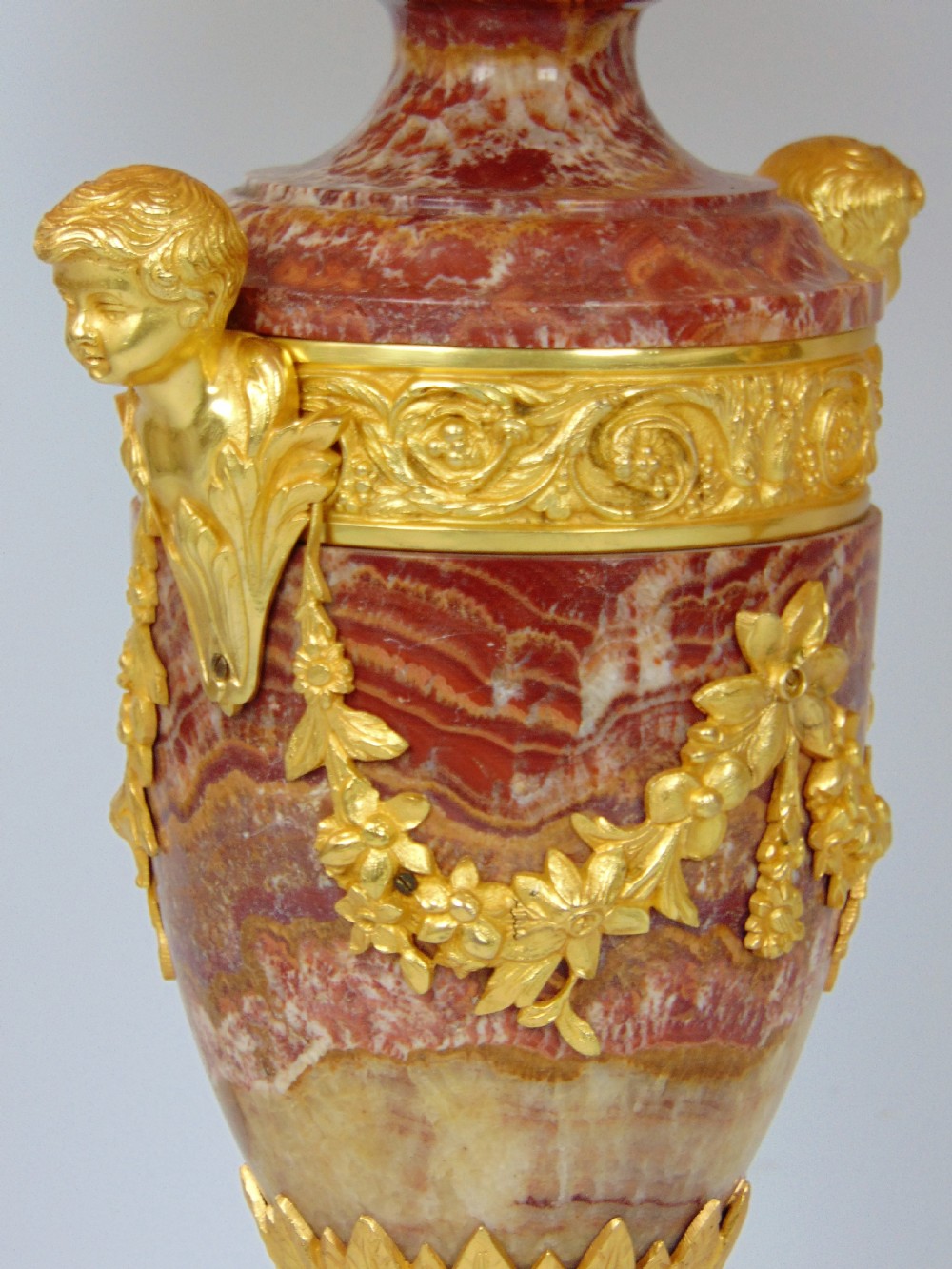 A superb Pair of marble lamps  View IV
