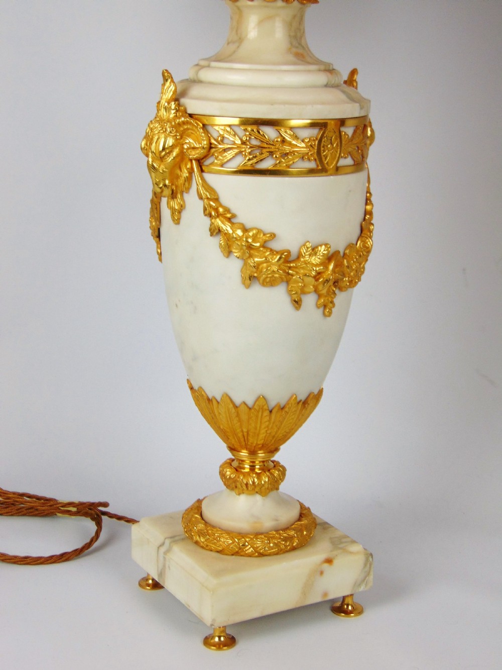 A large pair of white marble lamps  View III