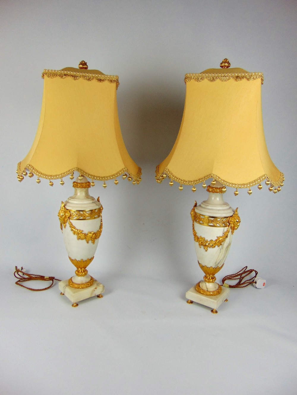 A large pair of white marble lamps  View VI