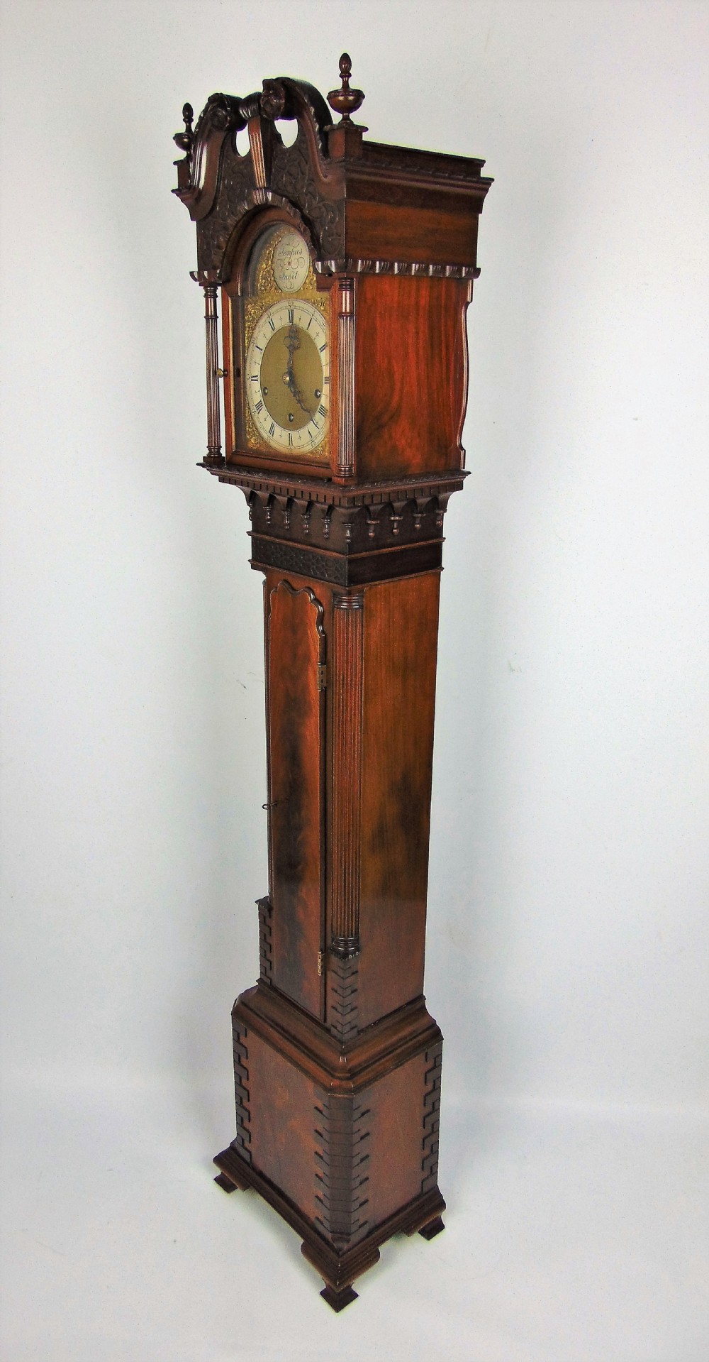 A quality Mahogany Grandmother clock View II
